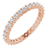 14K Rose 5/8 CTW Natural Diamond Eternity Band Size 5.5