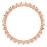 14K Rose 5/8 CTW Natural Diamond Eternity Band Size 5.5