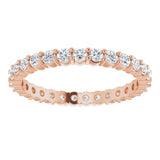14K Rose 5/8 CTW Natural Diamond Eternity Band Size 5.5