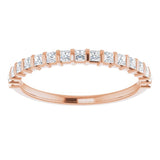 14K Rose 3/8 CTW Natural Diamond Anniversary Band