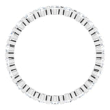 14K White 5/8 CTW Natural Diamond Eternity Band Size 5