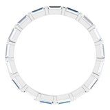 14K White 5/8 CTW Natural Diamond Eternity Band Size 5