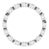 14K White 3/4 CTW Natural Diamond Eternity Band Size 5