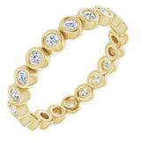 14K Yellow 3/8 CTW Natural Diamond Eternity Band Size 6