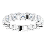 14K White 2 1/2 CTW Natural Diamond Eternity Band Size 6