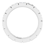 14K White 1 3/8 CTW Natural Diamond Eternity Band Size 6