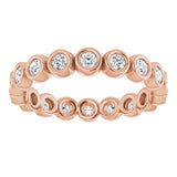 14K Rose 1/2 CTW Natural Diamond Eternity Band Size 6