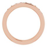 14K Rose 1 3/8 CTW Natural Diamond Band