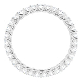 14K White 9/10 CTW Natural Diamond Eternity Band