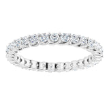 14K White 9/10 CTW Natural Diamond Eternity Band
