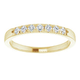 14K Yellow 1/5 CTW Natural Diamond French-Set Anniversary Band