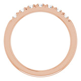 14K Rose 3/8 CTW Natural Diamond French-Set Anniversary Band
