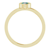 14K Yellow 4.5 mm Lab-Grown Alexandrite Ring