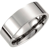 Titanium 8 mm Comfort-Fit Flat Band Size 10.5