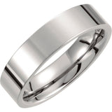 Titanium 6 mm Comfort-Fit Flat Band Size 8.5