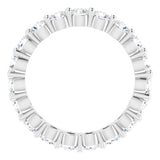 18K White 2 CTW Natural Diamond Eternity Band Size 8.5