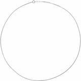 14K White 1.3 mm Diamond-Cut Box 18" Chain