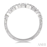 5/8 Ctw Zigzag Baguette and Round Cut Diamond Band in 14K White Gold