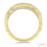 1/2 Ctw Lattice Round Cut Diamond Fashion Band in 14K Yellow Gold