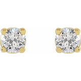 14K Yellow 1/4 CTW Lab-Grown Diamond Stud Earrings