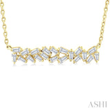 1/5 Ctw Scatter Baguette Cut Diamond Fashion Necklace in 14K Yellow Gold