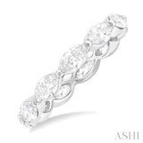 2 Ctw East-West Set Marquise Cut Diamond Eternity Wedding Band in 14K White Gold