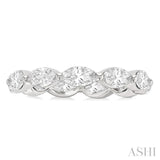2 Ctw East-West Set Marquise Cut Diamond Eternity Wedding Band in 14K White Gold