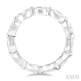 2 Ctw East-West Set Marquise Cut Diamond Eternity Wedding Band in 14K White Gold