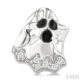 1/20 Ctw Petite Ghost Round Cut Diamond Fashion Earrings in 10K White Gold