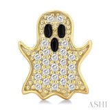 1/6 Ctw Petite Ghost Round Cut Diamond Fashion Earrings in 10K Yellow Gold