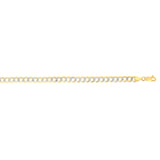 14K Gold 3.6Mm White Pave Curb Chain