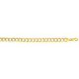 14K Gold 8.3Mm White Pave Curb Chain