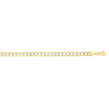 14K Gold 5.7Mm White Pave Curb Chain