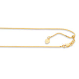 14K Gold 0.79Mm Adjustable Box Chain