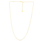 14K Gold 1Mm Adjustable Franco Chain