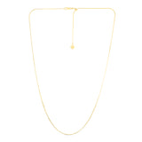 14K Gold 2.2Mm Adjustable Octagonal Snake Chain