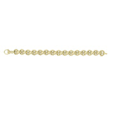 14K 8.25in Yellow Gold Polished Bracelet with Fleur De Lis Clasp