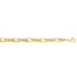 14K 7.5in Yellow Gold Polished Bracelet with Lobster Clasp