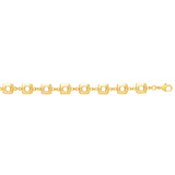 14K 7.5in Yellow Gold Polished Bracelet with Lobster Clasp