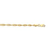 14K 7in Yellow Gold Polished Bracelet with Lobster Clasp