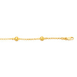 14K 6in Yellow Gold Polished Bracelet with Lobster Clasp