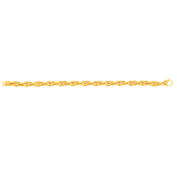 14K 7.5in Yellow Gold Polished Bracelet with Lobster Clasp