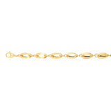 14K 7.5in Yellow Gold Polished Bracelet with Lobster Clasp