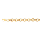 14K 8in Yellow Gold Polished Bracelet with Lobster Clasp