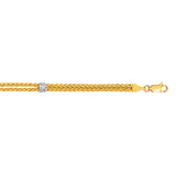 14K 7.25in Yellow Gold Polished Bracelet with Lobster Clasp