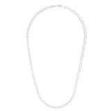 Sterling Silver  Diamond Cut/ Textured Comfort Curb Chain with Lobster Clasp