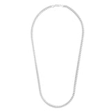 Sterling Silver 8.5in Polished Miami Cuban Chain with Lobster Clasp