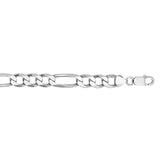 Sterling Silver 9in Polished Figaro Chain with Lobster Clasp