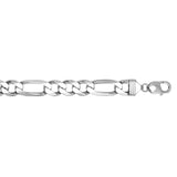 Sterling Silver 9in Polished Figaro Chain with lobster Clasp