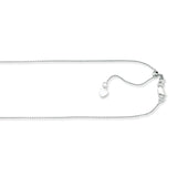 Sterling Silver 30in Diamond Cut/ Textured Adjustable Cable Chain with Lobster Clasp